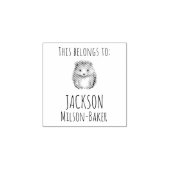 Schattigee egel! Aangepast "dit behoort toe" Rubberstempel (Afrduk)