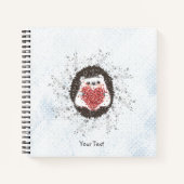 Schattigee egel aangepaste tekst blauw notitieboek (Voorkant)