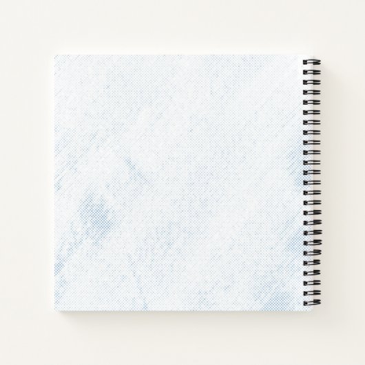 Schattigee egel aangepaste tekst blauw notitieboek (Achterkant)