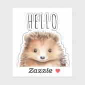Schattigee Egel aangepaste tekst Sticker (Vel)