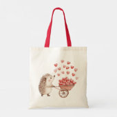 Schattigee egel Apple Heart Tote Bag (Achterkant)