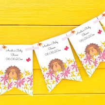 Schattigee egel Baby shower gepersonaliseerd