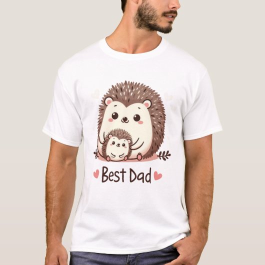 Schattigee egel beste vader's dag cadeau t-shirt (Voorkant)