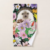 Schattigee egel bloemen bad handdoek (Handdoek)