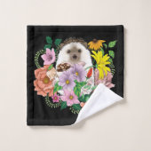 Schattigee egel bloemen bad handdoek (Wasdoekje)