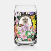 Schattigee egel bloemen blikvorm glas (Achterkant)