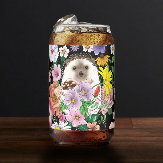 Schattigee egel bloemen blikvorm glas