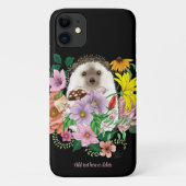 Schattigee egel bloemen Case-Mate iPhone case (Achterkant)