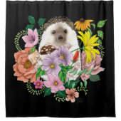 Schattigee egel bloemen douchegordijn (Voorkant)