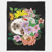 Schattigee egel bloemen fleece deken (Voorkant)