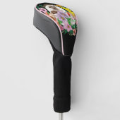 Schattigee egel bloemen golfheadcover (Schuin)