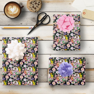 Schattigee egel bloemen inpakpapier vel