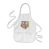 Schattigee egel bloemen kinder schort (Voorkant)