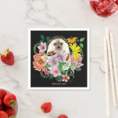 Schattigee egel bloemen servet (Insitu)