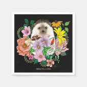 Schattigee egel bloemen servet (Voorkant)