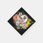 Schattigee egel bloemen servet (Hoek)