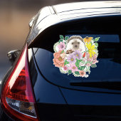 Schattigee egel bloemen sticker