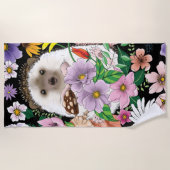 Schattigee egel bloemen strandlaken (Voorkant)