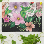 Schattigee egel bloemen theedoek (Gevouwen)