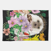 Schattigee egel bloemen theedoek (Horizontaal)