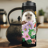 Schattigee egel bloemen thermosbeker