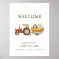 Schattigee Egel Boerderij Tractor Baby shower Welk