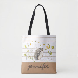 Schattigee egel Canvas tas