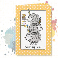 Schattigee egel Cartoon Happy Birthday voor kinder