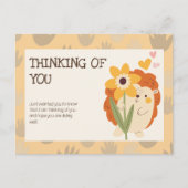 Schattigee egel die aan je denkt briefkaart (Voorkant)