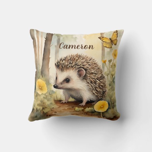 Schattigee egel genderneutraal gepersonaliseerd kussen (Achterkant)
