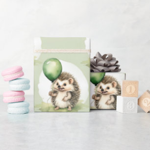 Schattigee egel Genderneutrale Verjaardag Cadeaupapier