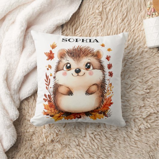 Schattigee egel gepersonaliseerde naam moderne die kussen (Deken)