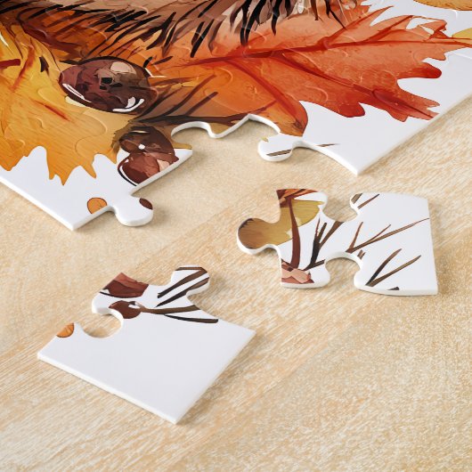 Schattigee egel gepersonaliseerde naam moderne die legpuzzel (Zijkant)