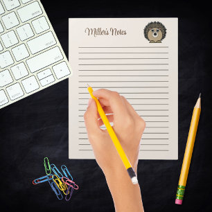 Schattigee egel Geslacht Neutraal Beige Bruin Kind Notitieblok