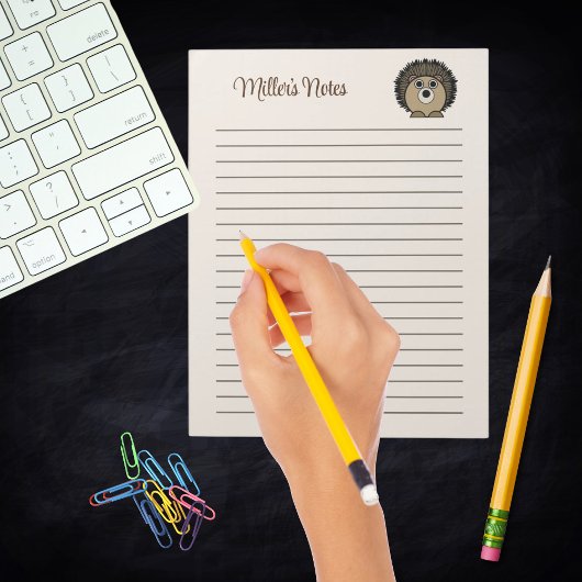 Schattigee egel Geslacht Neutraal Beige Bruin Kind Notitieblok