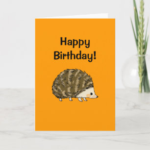 Schattigee egel Happy Birthday Kaart