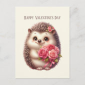 Schattigee egel Happy Valentine's Day kinder Feestdagenkaart (Voorkant)