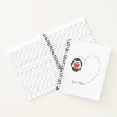 Schattigee egel hart zwart wit notitieboek (Binnen)