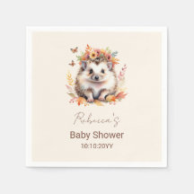 Schattigee egel Herfst Woodland Baby shower