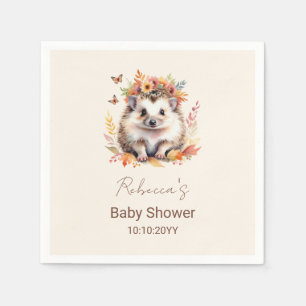Schattigee egel Herfst Woodland Baby shower Servet