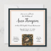 Schattigee egel in de stijl van William Morris Kaart (Achterkant)