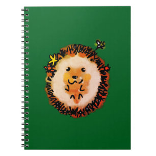 Schattigee egel in herfstbladeren notitieboek