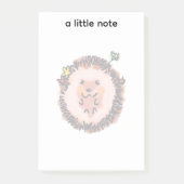 Schattigee egel in herfstbladeren post-it® notes (Voorkant)