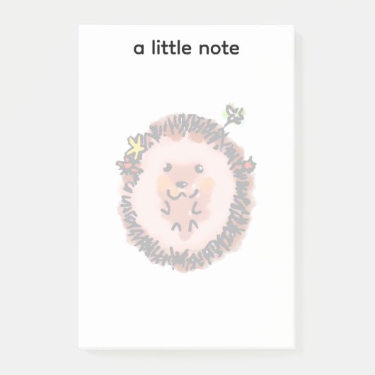 Schattigee egel in herfstbladeren post-it® notes (Voorkant)