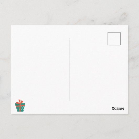 Schattigee egel | Kerstmis Briefkaart (Achterkant)