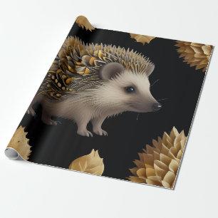 Schattigee egel kleurrijk cadeaupapier
