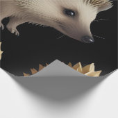 Schattigee egel kleurrijk cadeaupapier (Hoek)