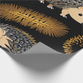 Schattigee egel Kleurrijke wikkelpapier Egel Cadeaupapier (Hoek)