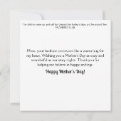 Schattigee egel mam Baby Bedtime verhaal Moederdag Kaart (Achterkant)