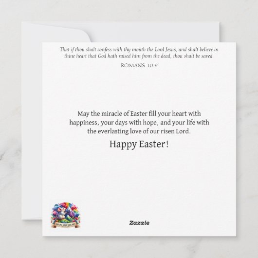 Schattigee egel met bloemenkroonbos Pasen Feestdagenkaart (Achterkant)